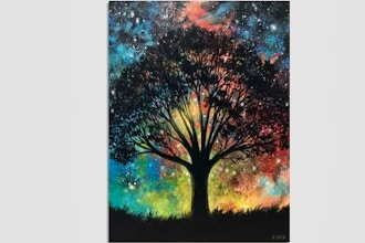 Paint Nite: Galaxy Wisdom Tree